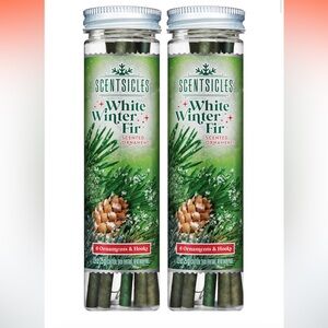 White Winter Fir Scented Ornaments, 2 packs, 12 ornaments, Christmas Tree Scent